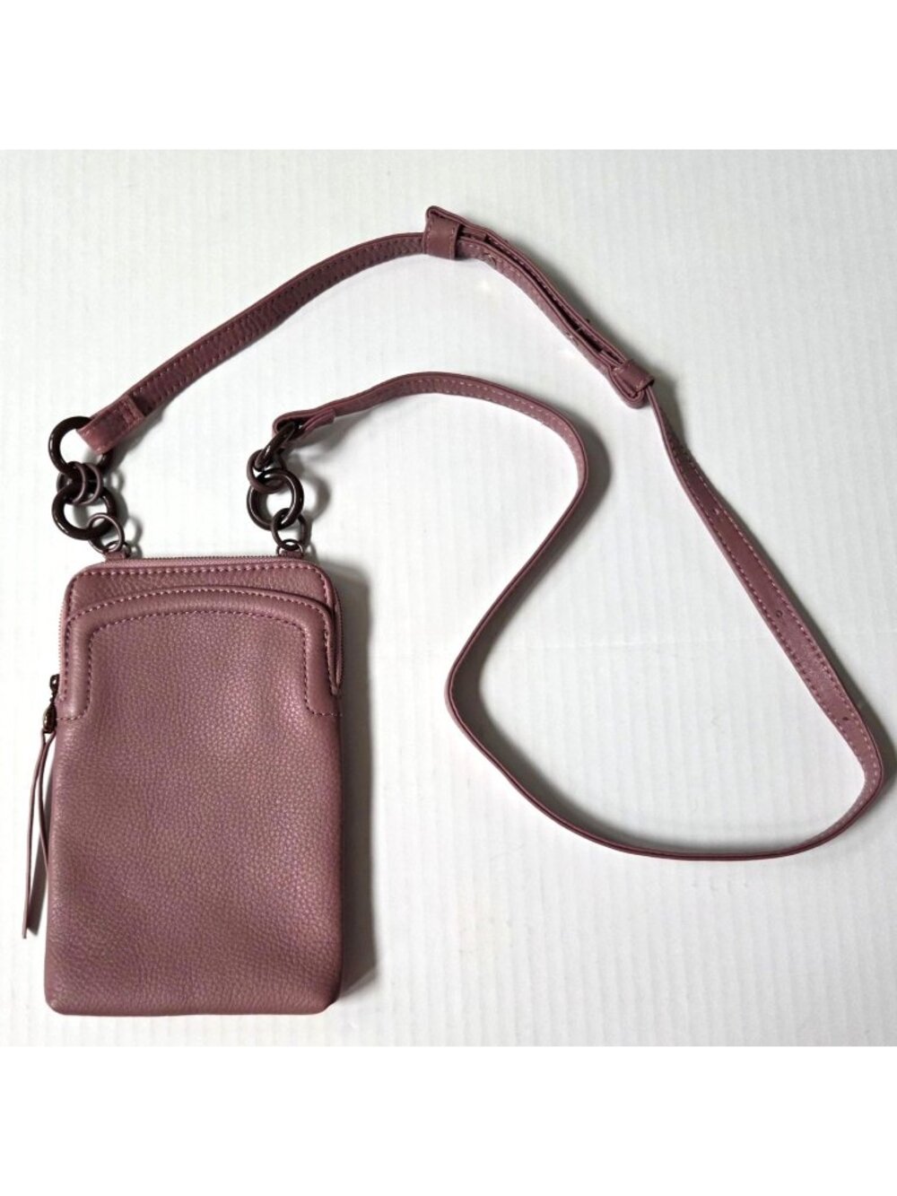 Hobo Purse Dusty Rose Mauve Leather Nila Phone Crossbody Bag Travel Party NWOT